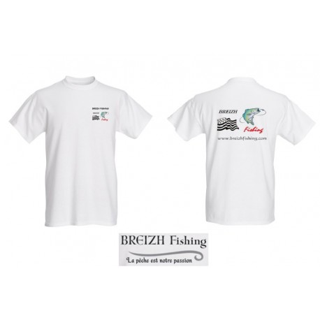 T-SHIRT BREIZH FISHING BLANC