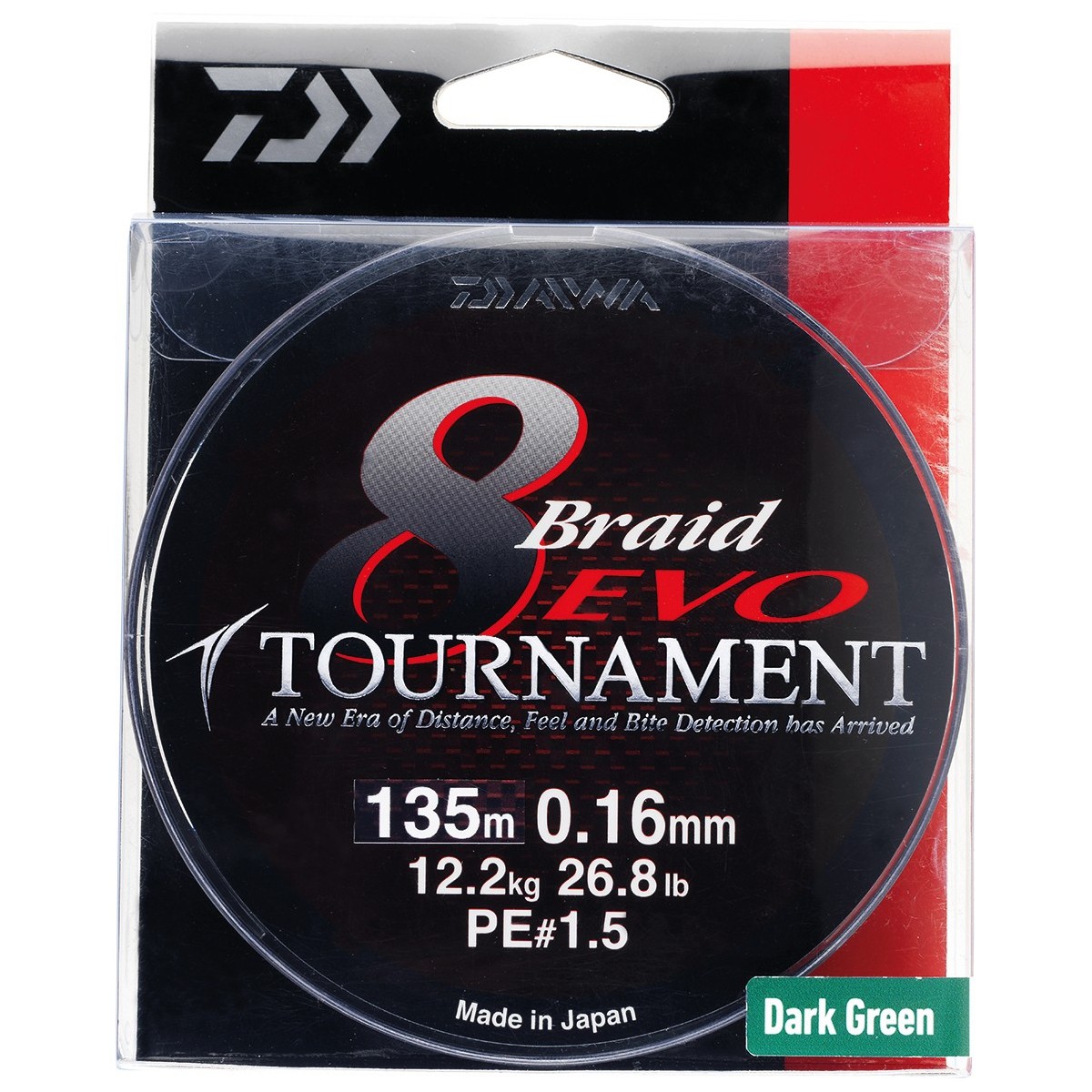 Tresse Daiwa J-Braid x8 Verte 3000m (Tresse pour Pêche - Daiwa)